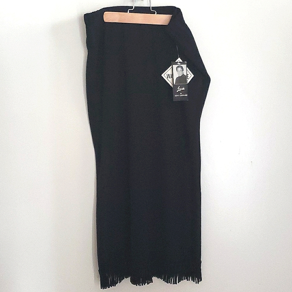 Lenni for Nina Leonard Maxi Skirt with fringe